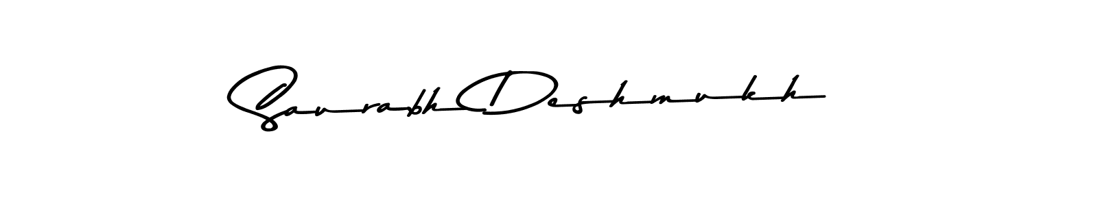 How to make Saurabh Deshmukh name signature. Use Asem Kandis PERSONAL USE style for creating short signs online. This is the latest handwritten sign. Saurabh Deshmukh signature style 9 images and pictures png