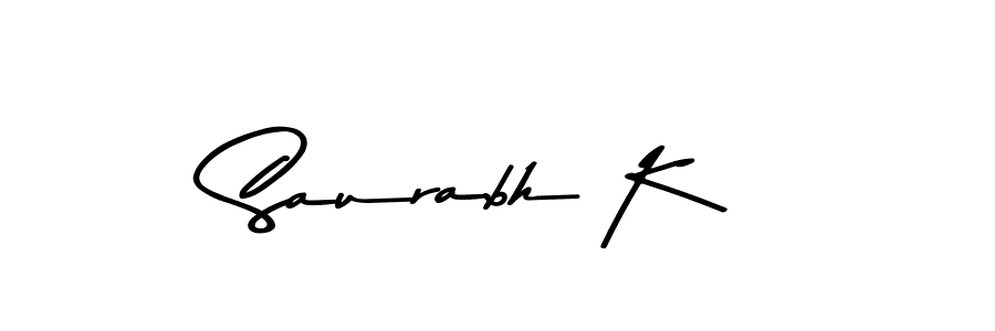 Design your own signature with our free online signature maker. With this signature software, you can create a handwritten (Asem Kandis PERSONAL USE) signature for name Saurabh K. Saurabh K signature style 9 images and pictures png