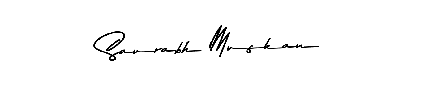 You should practise on your own different ways (Asem Kandis PERSONAL USE) to write your name (Saurabh Muskan) in signature. don't let someone else do it for you. Saurabh Muskan signature style 9 images and pictures png