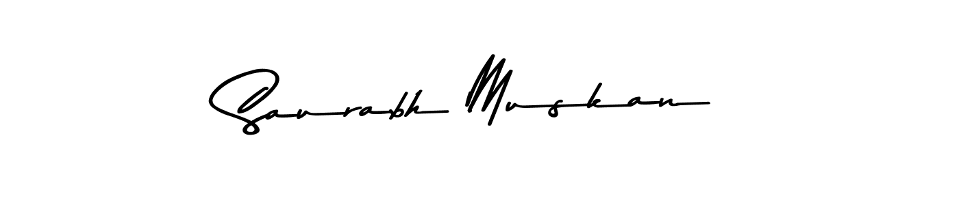 Also You can easily find your signature by using the search form. We will create Saurabh Muskan name handwritten signature images for you free of cost using Asem Kandis PERSONAL USE sign style. Saurabh Muskan signature style 9 images and pictures png
