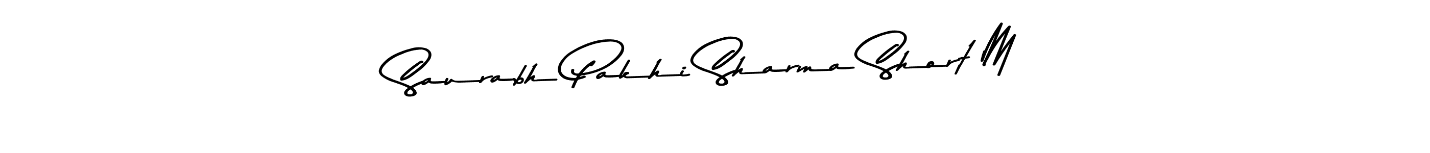 How to make Saurabh Pakhi Sharma Short M name signature. Use Asem Kandis PERSONAL USE style for creating short signs online. This is the latest handwritten sign. Saurabh Pakhi Sharma Short M signature style 9 images and pictures png