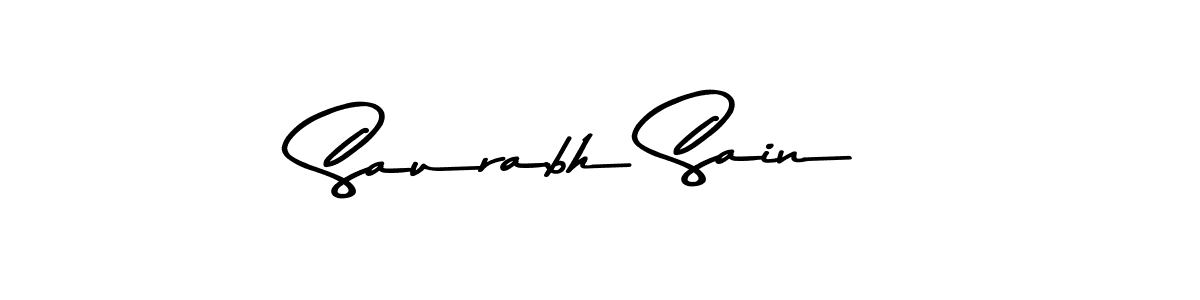 How to make Saurabh Sain name signature. Use Asem Kandis PERSONAL USE style for creating short signs online. This is the latest handwritten sign. Saurabh Sain signature style 9 images and pictures png