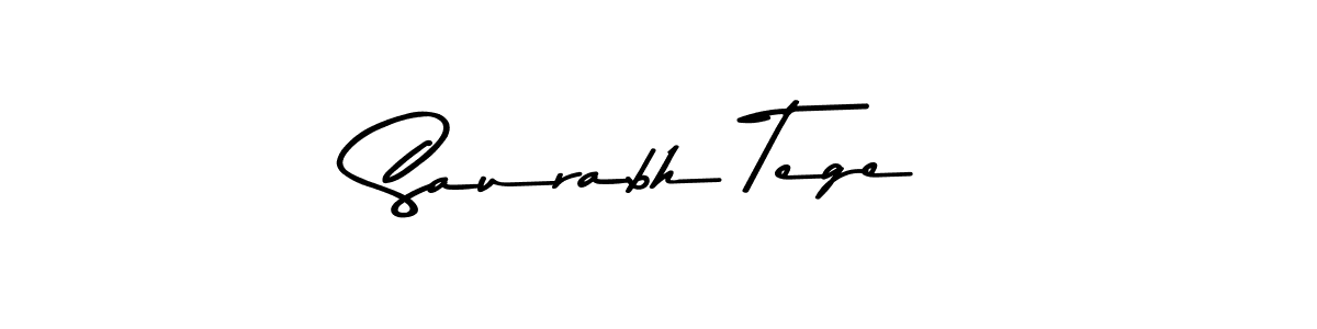 Saurabh Tege stylish signature style. Best Handwritten Sign (Asem Kandis PERSONAL USE) for my name. Handwritten Signature Collection Ideas for my name Saurabh Tege. Saurabh Tege signature style 9 images and pictures png