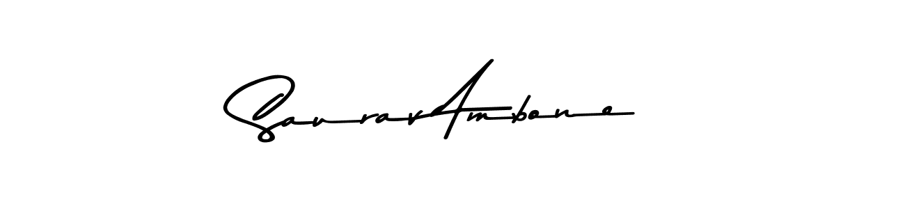 Saurav Ambone stylish signature style. Best Handwritten Sign (Asem Kandis PERSONAL USE) for my name. Handwritten Signature Collection Ideas for my name Saurav Ambone. Saurav Ambone signature style 9 images and pictures png