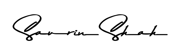 Discover the perfect balance of readability and style for Saurin Shah with Asem Kandis PERSONAL USE font. Create your dream signature today. Saurin Shah signature style 9 images and pictures png