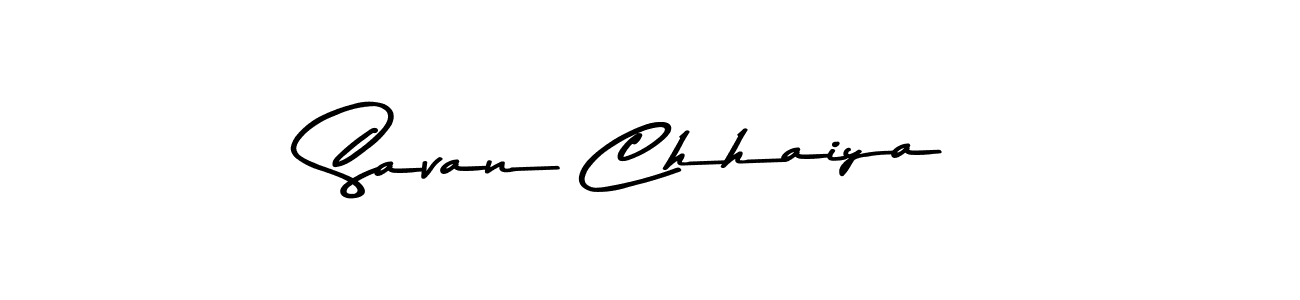 How to make Savan Chhaiya signature? Asem Kandis PERSONAL USE is a professional autograph style. Create handwritten signature for Savan Chhaiya name. Savan Chhaiya signature style 9 images and pictures png