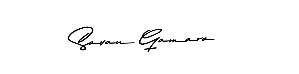 Also we have Savan Gamara name is the best signature style. Create professional handwritten signature collection using Asem Kandis PERSONAL USE autograph style. Savan Gamara signature style 9 images and pictures png