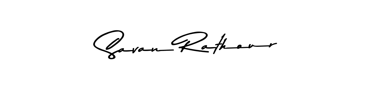 Create a beautiful signature design for name Savan Rathour. With this signature (Asem Kandis PERSONAL USE) fonts, you can make a handwritten signature for free. Savan Rathour signature style 9 images and pictures png