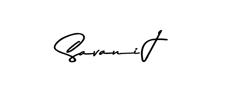 Design your own signature with our free online signature maker. With this signature software, you can create a handwritten (Asem Kandis PERSONAL USE) signature for name Savani J. Savani J signature style 9 images and pictures png