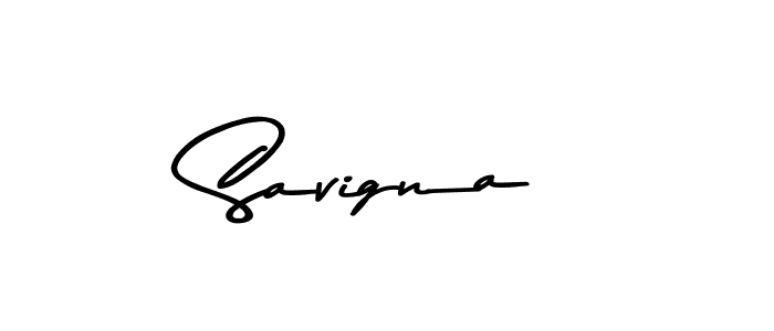 Design your own signature with our free online signature maker. With this signature software, you can create a handwritten (Asem Kandis PERSONAL USE) signature for name Savigna. Savigna signature style 9 images and pictures png