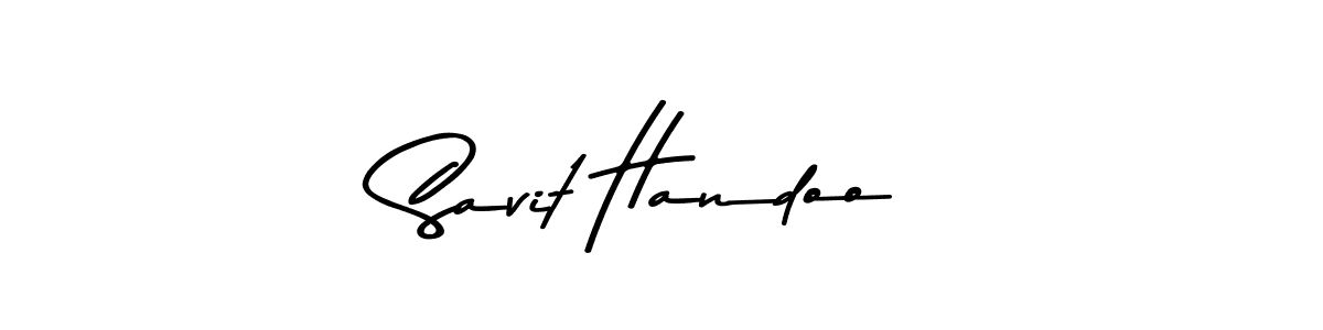 Design your own signature with our free online signature maker. With this signature software, you can create a handwritten (Asem Kandis PERSONAL USE) signature for name Savit Handoo. Savit Handoo signature style 9 images and pictures png