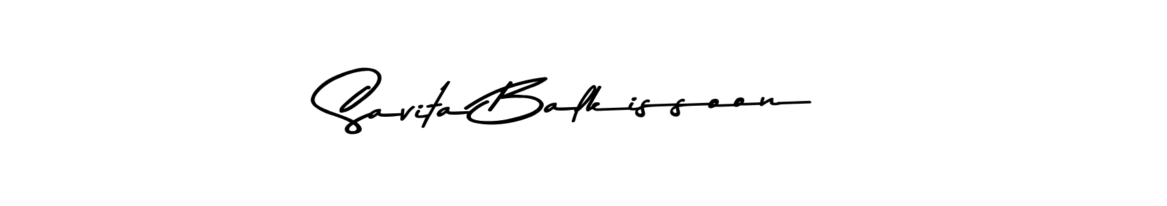 How to make Savita Balkissoon name signature. Use Asem Kandis PERSONAL USE style for creating short signs online. This is the latest handwritten sign. Savita Balkissoon signature style 9 images and pictures png