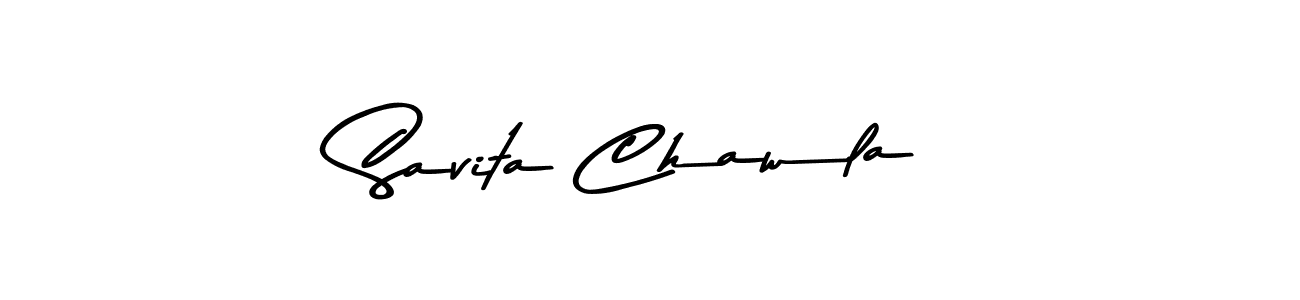 How to make Savita Chawla name signature. Use Asem Kandis PERSONAL USE style for creating short signs online. This is the latest handwritten sign. Savita Chawla signature style 9 images and pictures png