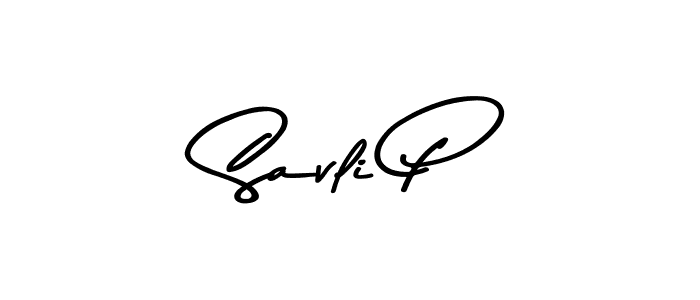 Make a beautiful signature design for name Savli P. With this signature (Asem Kandis PERSONAL USE) style, you can create a handwritten signature for free. Savli P signature style 9 images and pictures png