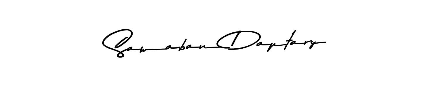 Use a signature maker to create a handwritten signature online. With this signature software, you can design (Asem Kandis PERSONAL USE) your own signature for name Sawaban Daptary. Sawaban Daptary signature style 9 images and pictures png