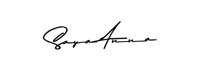 Create a beautiful signature design for name Saya Anna. With this signature (Asem Kandis PERSONAL USE) fonts, you can make a handwritten signature for free. Saya Anna signature style 9 images and pictures png