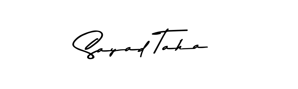 Make a beautiful signature design for name Sayad Taha. Use this online signature maker to create a handwritten signature for free. Sayad Taha signature style 9 images and pictures png