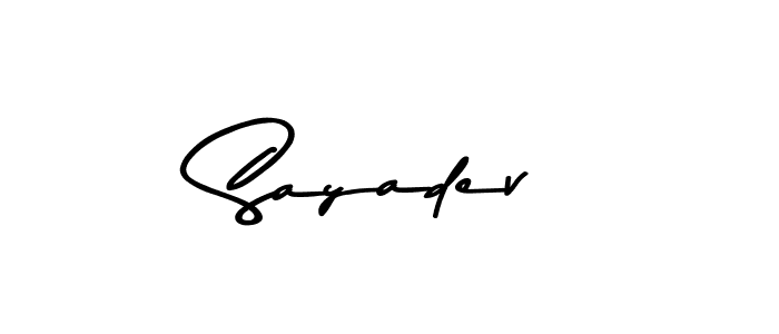 Create a beautiful signature design for name Sayadev. With this signature (Asem Kandis PERSONAL USE) fonts, you can make a handwritten signature for free. Sayadev signature style 9 images and pictures png