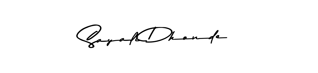 Create a beautiful signature design for name Sayali Dhonde. With this signature (Asem Kandis PERSONAL USE) fonts, you can make a handwritten signature for free. Sayali Dhonde signature style 9 images and pictures png