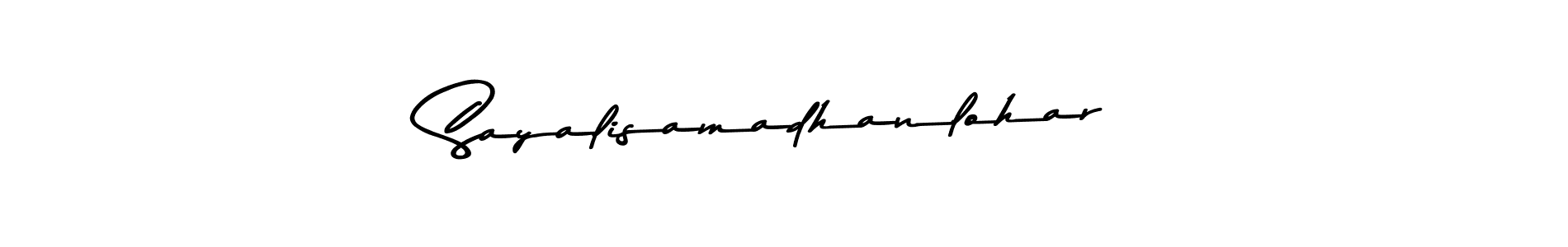 Use a signature maker to create a handwritten signature online. With this signature software, you can design (Asem Kandis PERSONAL USE) your own signature for name Sayalisamadhanlohar. Sayalisamadhanlohar signature style 9 images and pictures png
