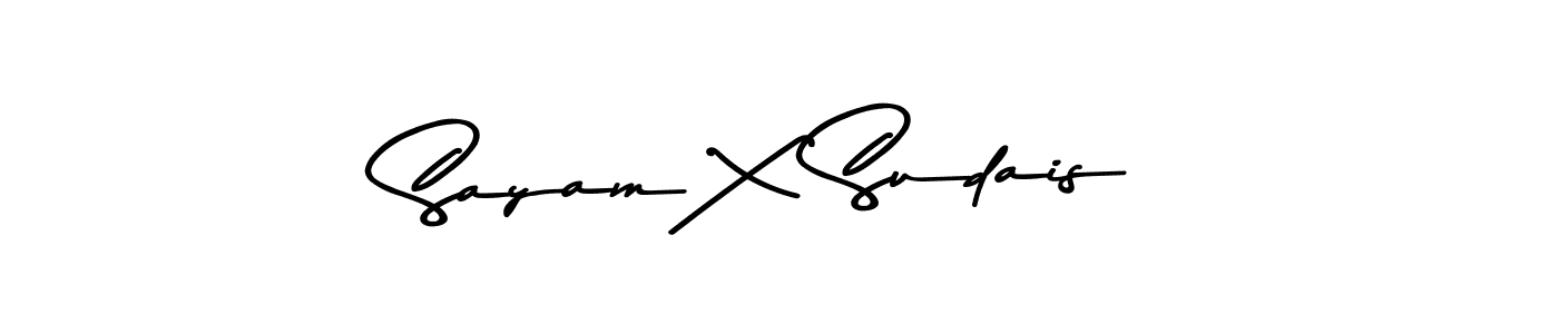 How to Draw Sayam X Sudais signature style? Asem Kandis PERSONAL USE is a latest design signature styles for name Sayam X Sudais. Sayam X Sudais signature style 9 images and pictures png