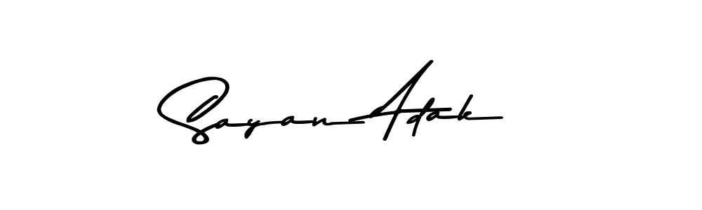 The best way (Asem Kandis PERSONAL USE) to make a short signature is to pick only two or three words in your name. The name Sayan Adak include a total of six letters. For converting this name. Sayan Adak signature style 9 images and pictures png
