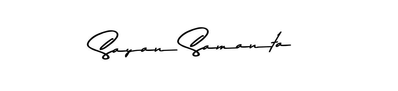 Design your own signature with our free online signature maker. With this signature software, you can create a handwritten (Asem Kandis PERSONAL USE) signature for name Sayan Samanta. Sayan Samanta signature style 9 images and pictures png