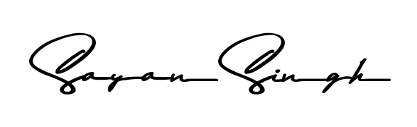 Upgrade your professional image with Sayan Singh signature created with Asem Kandis PERSONAL USE font. Fast, free, and watermark-free download. Sayan Singh signature style 9 images and pictures png