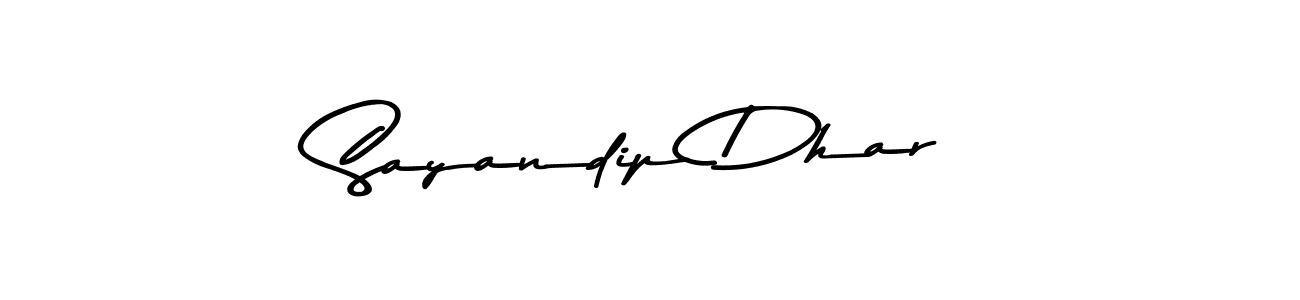 Create a beautiful signature design for name Sayandip Dhar. With this signature (Asem Kandis PERSONAL USE) fonts, you can make a handwritten signature for free. Sayandip Dhar signature style 9 images and pictures png