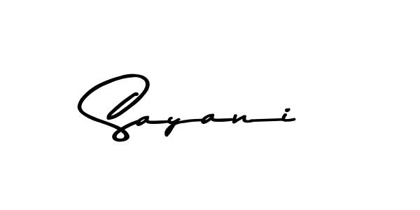 Make a beautiful signature design for name Sayani. With this signature (Asem Kandis PERSONAL USE) style, you can create a handwritten signature for free. Sayani signature style 9 images and pictures png