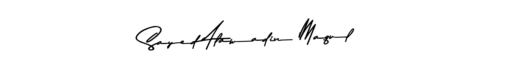 Make a beautiful signature design for name Sayed Alawadin Maqul. With this signature (Asem Kandis PERSONAL USE) style, you can create a handwritten signature for free. Sayed Alawadin Maqul signature style 9 images and pictures png