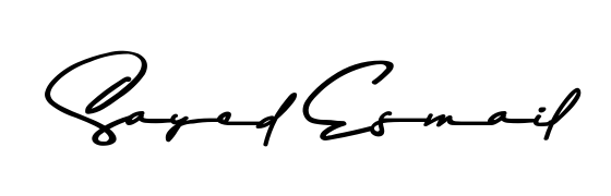 Generate high-definition signature styles for Sayed Esmail. The Asem Kandis PERSONAL USE typeface ensures crisp legibility and sophisticated design. Sayed Esmail signature style 9 images and pictures png