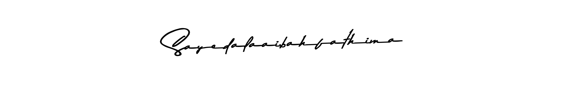 How to make Sayedalaaibahfathima name signature. Use Asem Kandis PERSONAL USE style for creating short signs online. This is the latest handwritten sign. Sayedalaaibahfathima signature style 9 images and pictures png