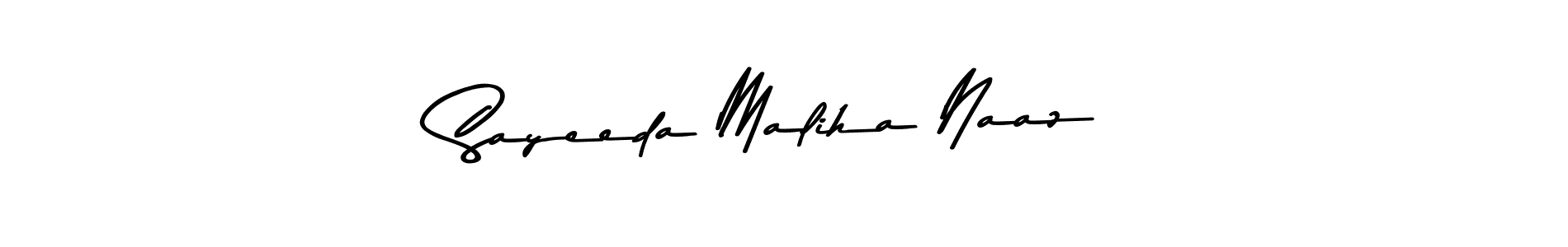 Use a signature maker to create a handwritten signature online. With this signature software, you can design (Asem Kandis PERSONAL USE) your own signature for name Sayeeda Maliha Naaz. Sayeeda Maliha Naaz signature style 9 images and pictures png