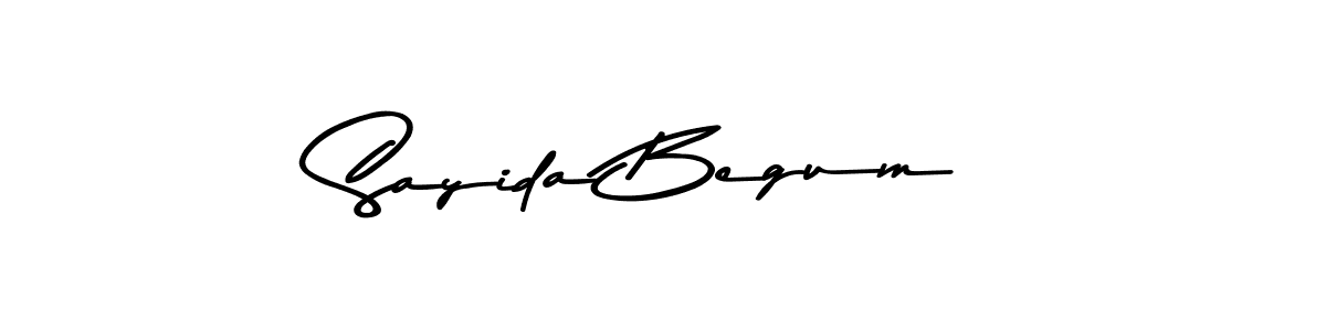 Create a beautiful signature design for name Sayida Begum. With this signature (Asem Kandis PERSONAL USE) fonts, you can make a handwritten signature for free. Sayida Begum signature style 9 images and pictures png