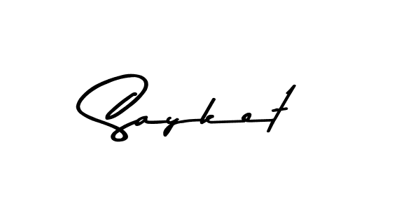 Design your own signature with our free online signature maker. With this signature software, you can create a handwritten (Asem Kandis PERSONAL USE) signature for name Sayket. Sayket signature style 9 images and pictures png
