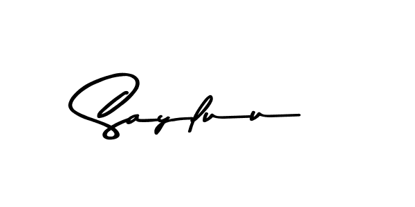 Make a beautiful signature design for name Sayluu. Use this online signature maker to create a handwritten signature for free. Sayluu signature style 9 images and pictures png