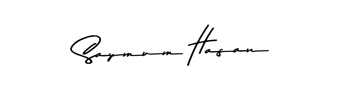 You should practise on your own different ways (Asem Kandis PERSONAL USE) to write your name (Saymum Hasan) in signature. don't let someone else do it for you. Saymum Hasan signature style 9 images and pictures png