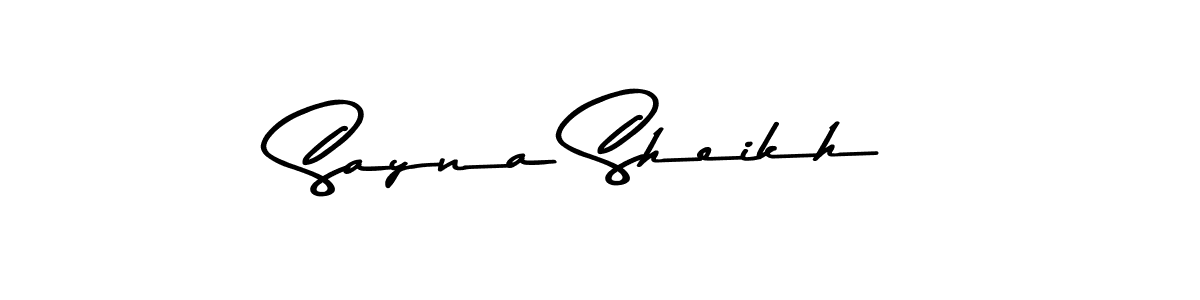 Use a signature maker to create a handwritten signature online. With this signature software, you can design (Asem Kandis PERSONAL USE) your own signature for name Sayna Sheikh. Sayna Sheikh signature style 9 images and pictures png