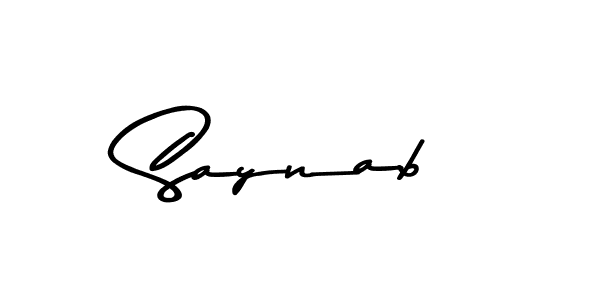 Create a beautiful signature design for name Saynab. With this signature (Asem Kandis PERSONAL USE) fonts, you can make a handwritten signature for free. Saynab signature style 9 images and pictures png