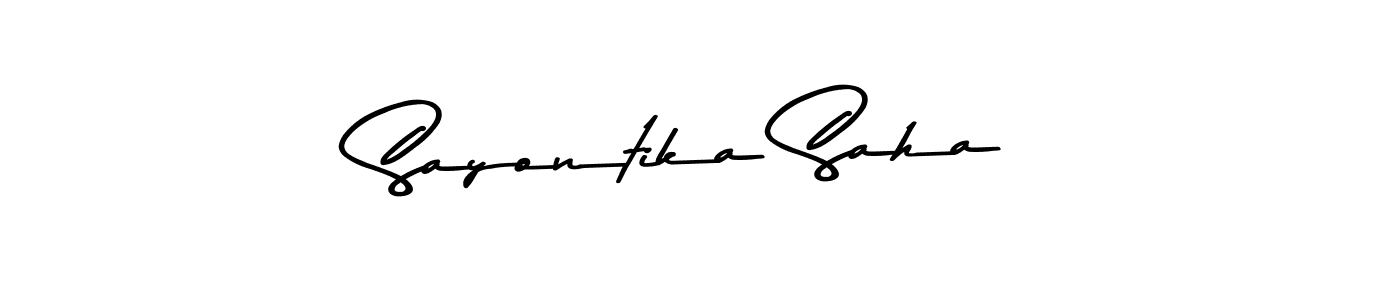 Make a beautiful signature design for name Sayontika Saha. With this signature (Asem Kandis PERSONAL USE) style, you can create a handwritten signature for free. Sayontika Saha signature style 9 images and pictures png