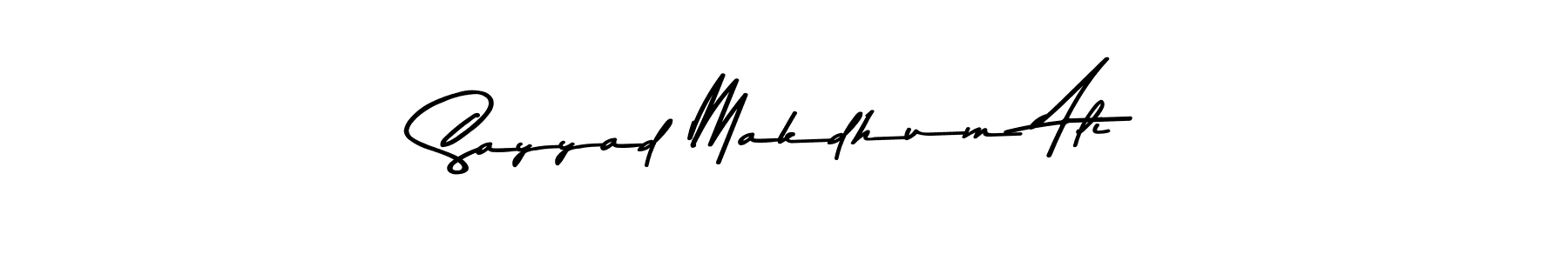 This is the best signature style for the Sayyad Makdhum Ali name. Also you like these signature font (Asem Kandis PERSONAL USE). Mix name signature. Sayyad Makdhum Ali signature style 9 images and pictures png