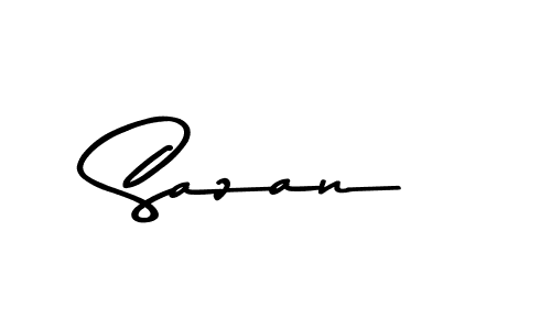 Make a beautiful signature design for name Sazan. Use this online signature maker to create a handwritten signature for free. Sazan signature style 9 images and pictures png