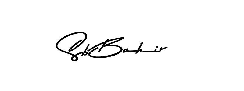 How to make Sb Bahir name signature. Use Asem Kandis PERSONAL USE style for creating short signs online. This is the latest handwritten sign. Sb Bahir signature style 9 images and pictures png