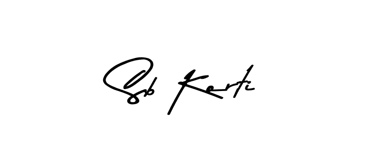 How to make Sb Korti name signature. Use Asem Kandis PERSONAL USE style for creating short signs online. This is the latest handwritten sign. Sb Korti signature style 9 images and pictures png