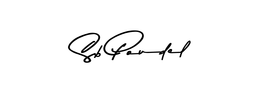 Use a signature maker to create a handwritten signature online. With this signature software, you can design (Asem Kandis PERSONAL USE) your own signature for name Sb Poudel. Sb Poudel signature style 9 images and pictures png