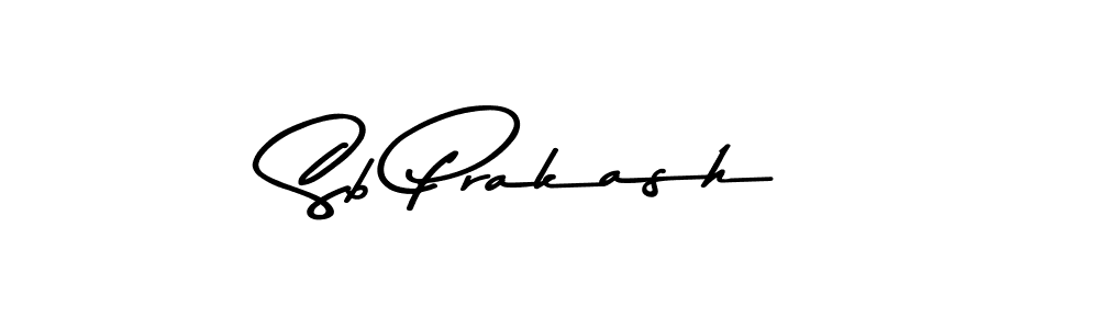 Make a beautiful signature design for name Sb Prakash. With this signature (Asem Kandis PERSONAL USE) style, you can create a handwritten signature for free. Sb Prakash signature style 9 images and pictures png