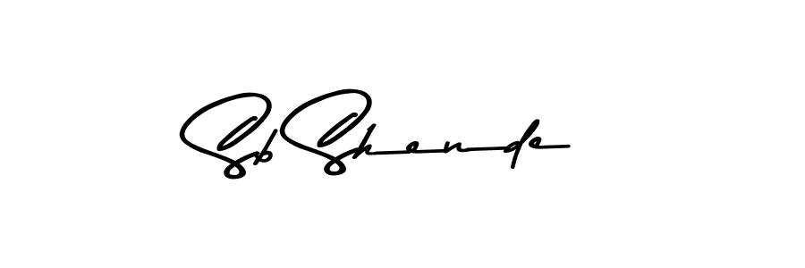 Sb Shende stylish signature style. Best Handwritten Sign (Asem Kandis PERSONAL USE) for my name. Handwritten Signature Collection Ideas for my name Sb Shende. Sb Shende signature style 9 images and pictures png