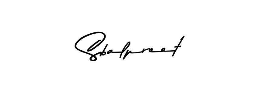 Create a beautiful signature design for name Sbalpreet. With this signature (Asem Kandis PERSONAL USE) fonts, you can make a handwritten signature for free. Sbalpreet signature style 9 images and pictures png