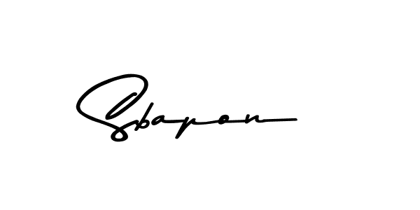 You should practise on your own different ways (Asem Kandis PERSONAL USE) to write your name (Sbapon) in signature. don't let someone else do it for you. Sbapon signature style 9 images and pictures png